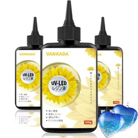 UV Resin Liquid, Low Viscosity, 4.2 oz (120 g) x 3 Piece Set, DIY Accessory Making, Crafting (Necklaces, Earrings, Pendants), UV Cured, Low Pungent Odor