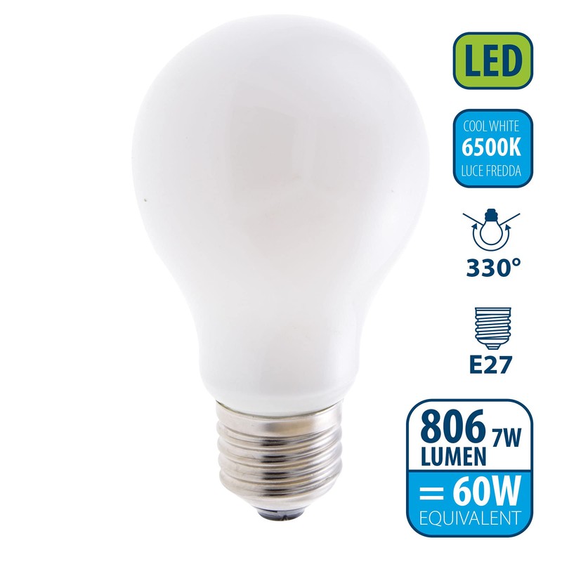 Velamp Opal LED Bulb Standard A60 7W 806lm E27 Base