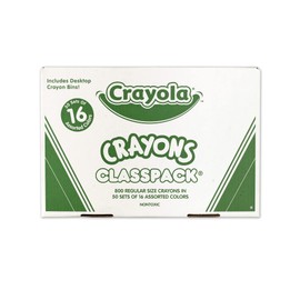 Crayola Crayon Classpack - 800ct (16 Assorted Colors), Bulk School Supplies for Teachers, Kids Crayons, Arts & Crafts Classroom Supplies, 3+
