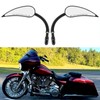 Black Motorcycle Rear View Sportster Mirrors Compatible with Harley Road