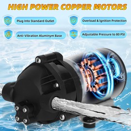 Betollo 2025 New 100G RO Booster Pump Kit 1/4,Bring The High-Voltage and Low-Voltage Switches，2-Meter Water Pipe,Suitable for Household Reverse Osmosis Systems Water Pressure Booster Pump