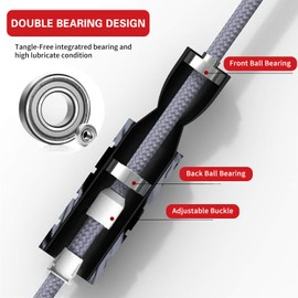 Jump Rope, Professional Weighted Cotton Jump Rope Workout, Adjustable Tangle-Free with Ball Bearings Exerciser Jump Ropes for Cardio, Endurance Training, Fitness Workouts, Jumping Exercise