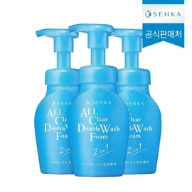 Senka All Clear Double Wash Foam 150ml 3pcs / 센카 올 클리어 더블 워시 폼 150ml 3개