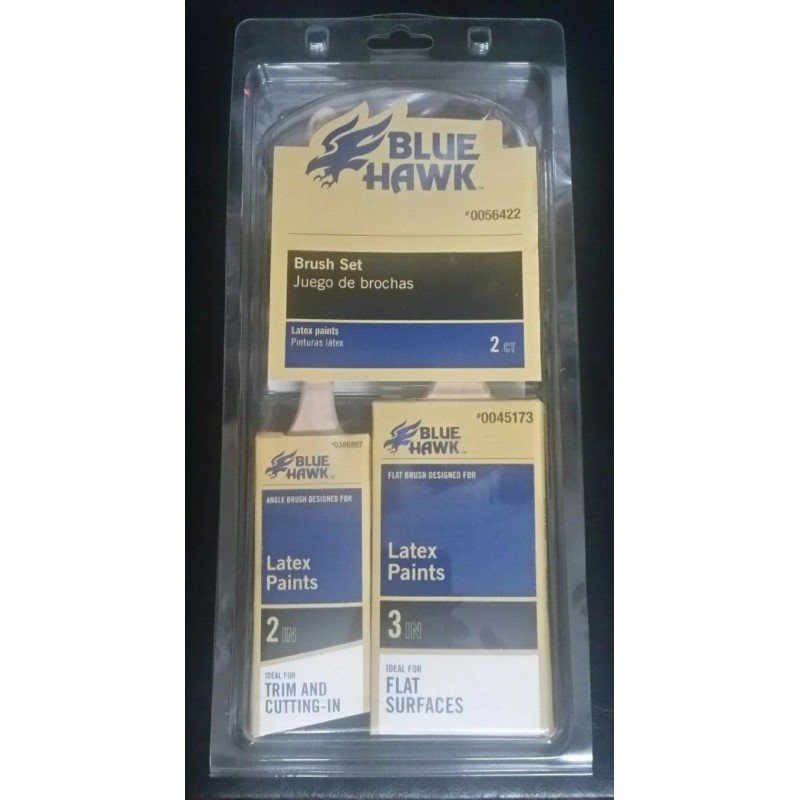 Blue Hawk 2-Pack Polyester Angle Sash Paint Brushes 2 inch