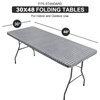 Spotjoy Rectangle Table Cloth, Elastic Fitted Flannel Backed Plastic Table