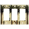 Art Plates - Palm Tree Switch Plate - Triple Rocker