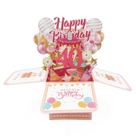 Asmallgf Happy 40th Birthday Pop Up Card for Him Her, Funny Gifts for 40 Years Old Women Female, Unique 40 Bday Decorations for Best Friends