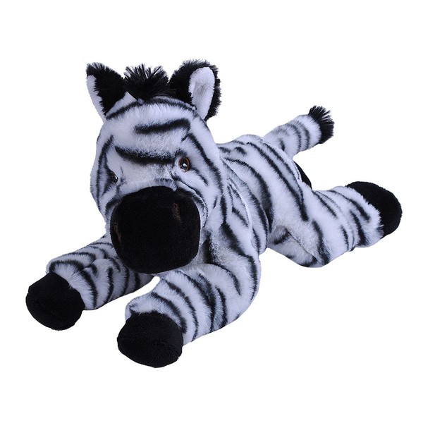 Wild Republic EcoKins Zebra Stuffed Animal 12 inch, Eco Friendly Gifts for Kids, Plush Toy, Handcrafted Using 16 Recycled Plastic Water Bottles