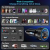 3-Pack Car Charger,4-Port 65W PD+QC 3.0 Car Charger USB C