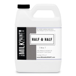 Real Milk Paint Real Milk Paint, Half and Half, Pure Tung Oil and Orange Peel Oil for Wood Finishing, Cutting Boards, Butcher Blocks, Clay, Stone, and Slate, Food Grade, 32 oz.