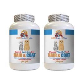 cat Immune Support - Hair and Coat Support for Cats - Healthy Skin and Nails Complex - Kitty Vitamin - 120 Treats (2 Bottles)