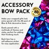 Kissymix 5cm Medium Metallic Bows Set of 80 Blue &