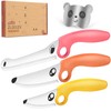 ZLemma Kids Knife Set for Real Cooking with Educational Ring