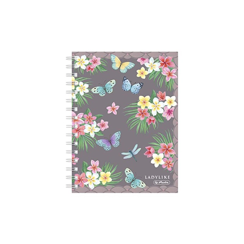 Herlitz 1 x A5 Ladylike Butterflies Spiral Boutique Book -
