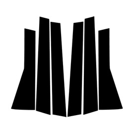 Rvinyl Pillar Post Pre Cut Window Trim Kits in Gloss Black Compatible with Subaru Forester 2019-2024 - Adhesive Backs