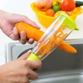 Fruits and Vegetables Peeler with Storage Box, Multifunction Stainless Steel Vegetable Peeler with Container Suitable for Carrots Potatoes Melons Kitchen Gadgets