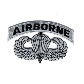 Airborne Jump Wings Paratrooper Embroidered Hook Fastener Patch (3.5 X 2.25)