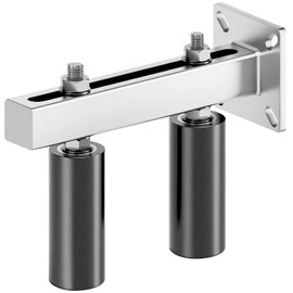 6" Slide Gate Guide Roller – UHMW Hard Nylon Adjustable Support Assembly for Sliding Gates, Prevents Gate from Tilting or Falling