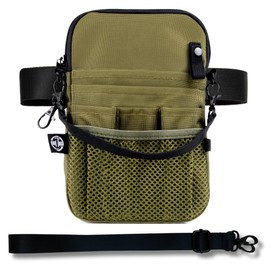 First Lifesaver 4-in-1 Convertible Nurse Fanny Pack with Multi-Compartment and Tape Holder For Nurses, Nursing Students, Moss, Regular, 4-in-1 Convertible Nurse Fanny Pack