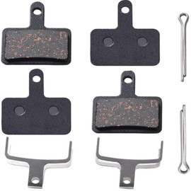 Bicycle Disc Brake Pads, Set of 2, Resin Pads, Metal, Resin Pads, Brake Pads, Disc Brake Pads with Springs and Pins, Replacement Pads, Noise Reduction, Durable Bicycle Parts