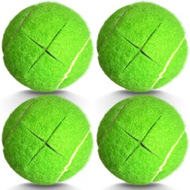 HPWFHPLF Precut Tennis Balls, 4PCS Walker Glide Balls, Heavy Duty Long Lasting Felt Pads for Furniture Legs and Floor Protection (Green)