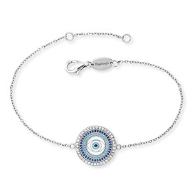 Engelsrufer® Includes Giveaway Women's 925 Sterling Silver Bracelet in Various Designs, Silver, blue