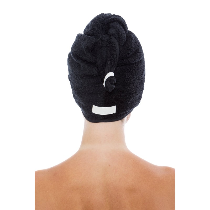 Texere Women's Bamboo Viscose Hair Towel (Tya, Black, U) Quick