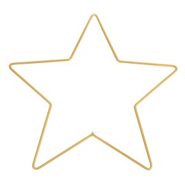 VICASKY 30CMx3MM Star Wreath Frame, DIY Metal Star Wire Frame Hangable Wall Decor Pentagram Shaped Wreath Rings Wreath Decor for Christmas Tree Top DIY Dreamcatcher