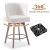 Bekrvio Counter Height Bar Stools, Modern Mid-Century Swivel Barstools with