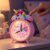Pink Unicorn Kids Alarm Clock – Cute Double Bell Bedside