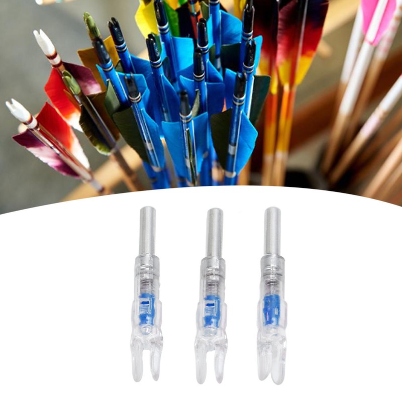 3PCS Archery Lighted Nocks Plastic Automatic with Switch 6.2mm Inner