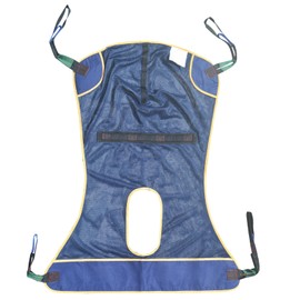 JGKwong Patient Lift Sling with Opening (550lb Capacity)-Lifting Aid Straps for Transfer-Commode Chair for Hydrolic Medical Full Body Device for Elderly, Nursing, Caregiver-Mesh Support (M)