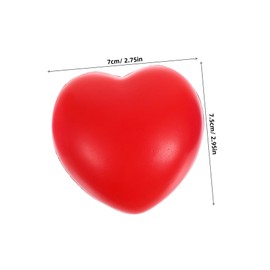 FOMIYES 3pcs Stress Balls Heart Shaped Stress Balls Grip Strength Finger Exercise Balls Hand Therapy Balls for Seniors Kids and Coworkers