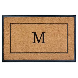 Calloway Mills AZ101633048M Maxen Monogram Doormat, 30" x 48", Natural/Black, Letter M