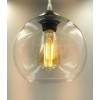 METRO LIGHT Hanging Single Clear Glass Globe Shade Ceiling Pendant
