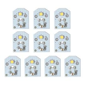 WR55X11132 WR55X25754 Refrigerator Led Light and Cover Assembly Compatible with GE Refrigerator Light Replace WR55X30602 WR55X26486 PS4704284 3033142 EAP12172918 AP6261806 Without Cover 10 PCS