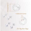 925 Sterling Silver Earring Backings Silicone Earring Backs Stuck, Hypoallergenic
