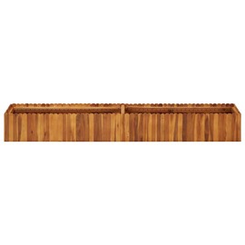 vidaXL Acacia Wood Raised Garden Bed - Outdoor Rectangular Planter Box, Brown, Weather, Easy Drainage Design (78.7"x11.8"x9.8")