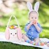 Easter Bunny Basket for Kids, Plush Lovely Buckets for Eggs