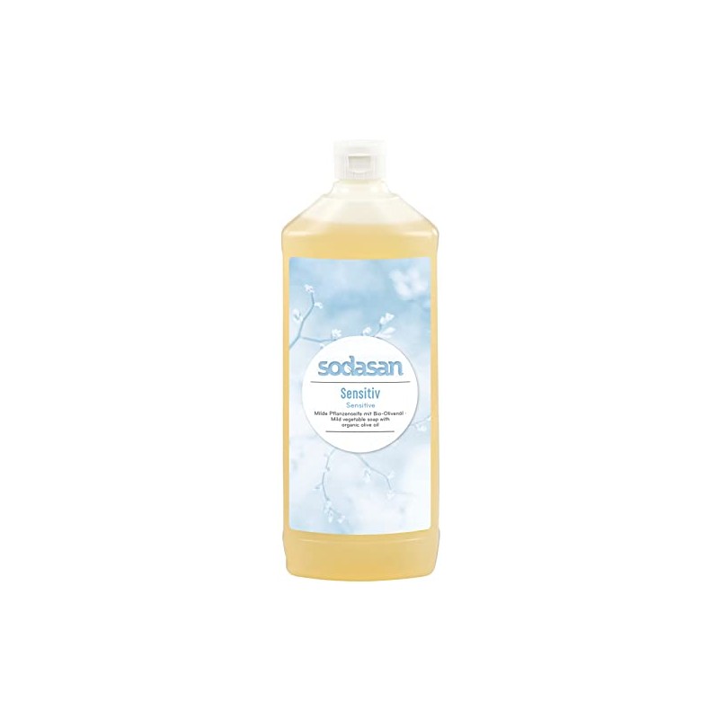 SODASAN Liquid sensitive organic soap, 1 litre, ecological and environmentally
