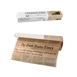 Baking Parchment Paper Roll Non Stick Baking Paper Newspaper Printing Design Food Wrapping Paper for Baking Cookies Bread Pizza Meat and Vegetables