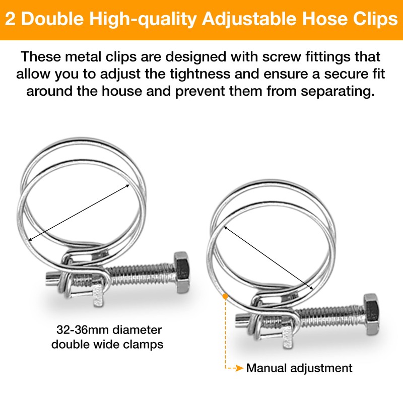 Hose Pipe Connector Set – 32mm Pond Hose Connector with