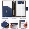 Blue Index Card Holder Leather 3x5 Note Card Holder Wallet