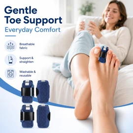 Toe Straightener Splint for Hammer Toe Relief – Comfortable Adjustable Foot Brace Support for Daily Wear