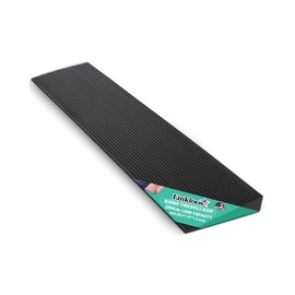 Linkloos 1.5" Rise Rubber Threshold Ramp, 2204Lbs Recycled Rubber Power Threshold, 35.4" L x 7.87" W Non-Slip Surface Solid Threshold Ramp is Adjustable and Cuttable for Wheelchairs, Power Scooters