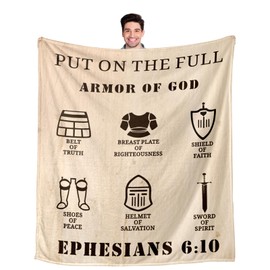 Ordfuarn Confirmation Gifts for Teenage Boys Religious Easter Throw Blanket Catholic Baptism Gift for Boys Inspirational Christian Birthday Gifts for Men Son Flannel Blanket 50"X60"