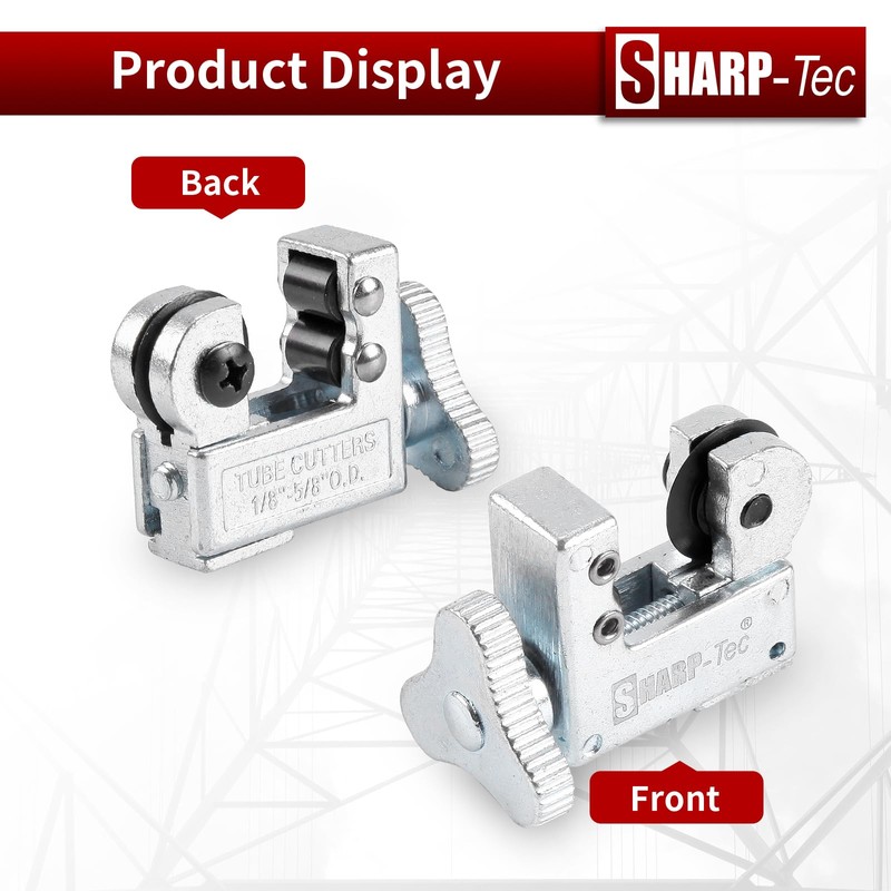Sharp-tec 3-16mm Pipe Cutter, Adjustable Tube Cutter with Zinc Alloy