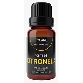Aceite Esencial de Citronela (Cymbopogon Nardus) - 100% PURO - 15 ML 100% Puro y Natural, Repelente de Insectos, Aromaterapia y Purificación de Ambientes