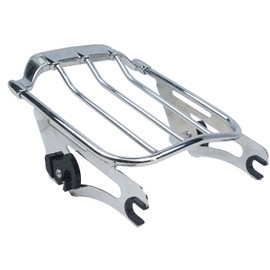 YHMOTO Two Up Air Wing Luggage Rack Mounting Rack Compatible for Harley Davidson Touring 2009-2022 Street Glide Electra Glide Road Glide Road King (Chrome)