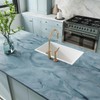 CRE8TIVE 24"x118" Matte Teal Liquid Marble Contact Paper Peel and